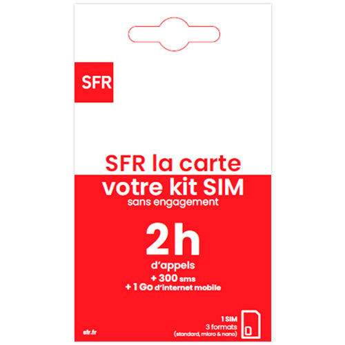 CARTE SIM SFR ESSENTIEL 1GO 9.99€ DE CRÉDIT