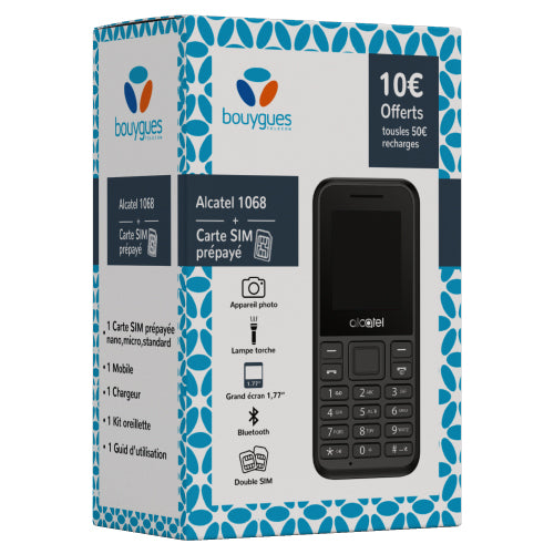 PACK BOUYGUES ALCATEL 1068 NOIR