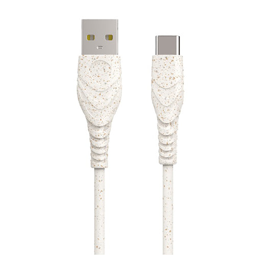 EASY TO GO GREEN CABLE USB-A USB-C 1M WHITE