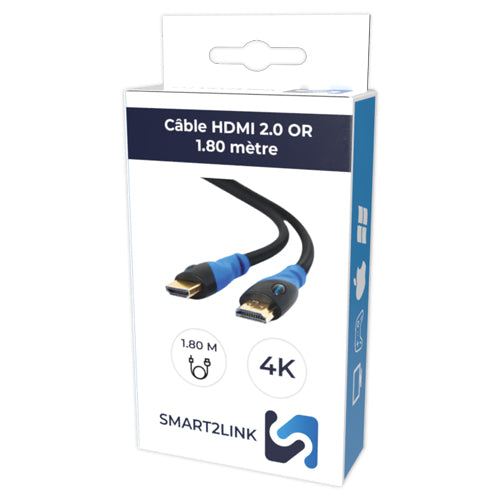 CABLE HDMI 2.0 OR 4K@60HZ-18GBPS - 1.80M SMART 2 LINK