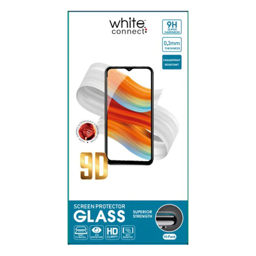 PACK DE 10 VERRES TREMPÉS 9D COMPATIBLES SAMSUNG A21 WHITE CONNECT