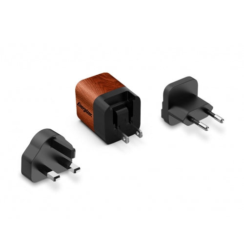 ENERGIZER WALLNUT BURL 20W MULTI-OUTLET WALL CHARGER