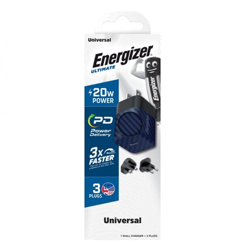 ENERGIZER WALL CHARGER 20W MULTI OUTLET BLUE