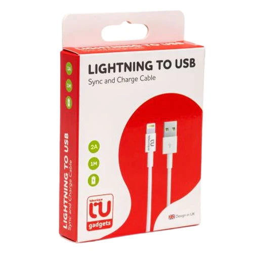 LIGHTNING USB CABLE QUICK CHARGE 2A 1M TELEUNIQUE