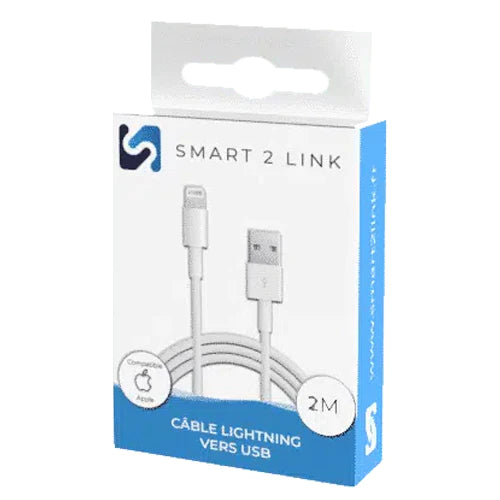 CABLE LIGHTNING VERS USB - 2M SMART 2 LINK