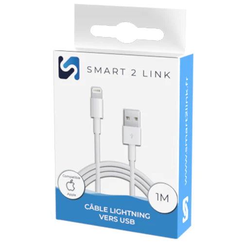 CABLE LIGHTNING VERS USB - 1M SMART 2 LINK