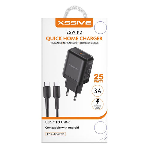 25W USB-C CHARGER + TYPE-C CABLE XSSIVE