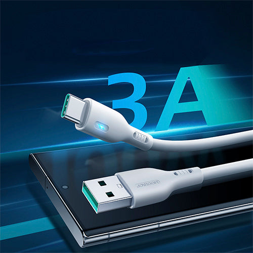 USB CABLE - USB C 3A 1.2M JOYROOM S-UC027A13 - WHITE