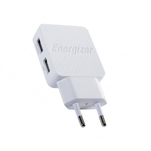 ENERGIZER WALL CHARGER LW 3.4A 2USB EU + LIGHTNING CABLE WHITE