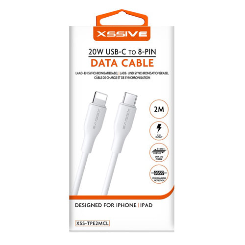 CÂBLE EN TPE TYP-C 1M C/L / POUR IPHONE 2M XSSIVE