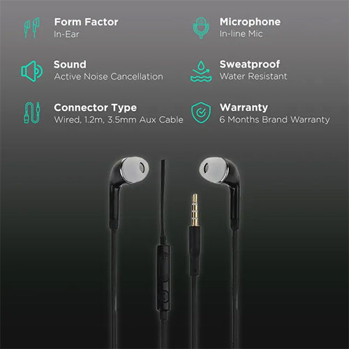 SAMSUNG STEREO HF PEDESTRIAN KIT WITHOUT BOX (EHS64AVFBEBULK) - BLACK