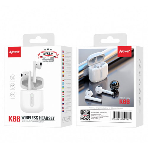 D-Power Plus K66 Wireless Headphones
