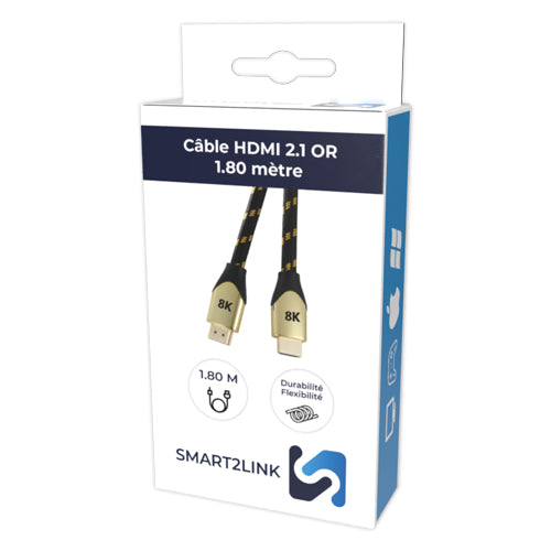 CABLE HDMI 2.1 OR 8K@60HZ-48GBPS - 1.80M SMART 2 LINK