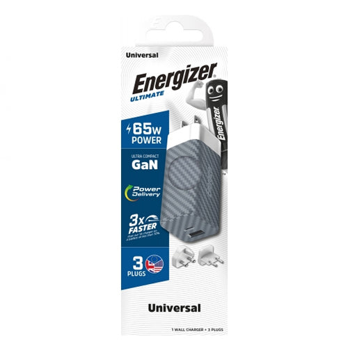 ENERGIZER WALL CHARGER 65W EU UK US BLACK