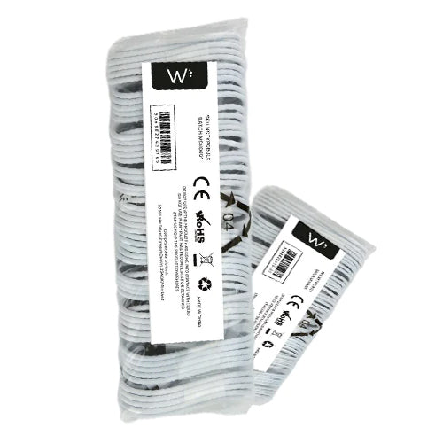 White Connect 10 Pack Cable 8 Pin Bulk 1A