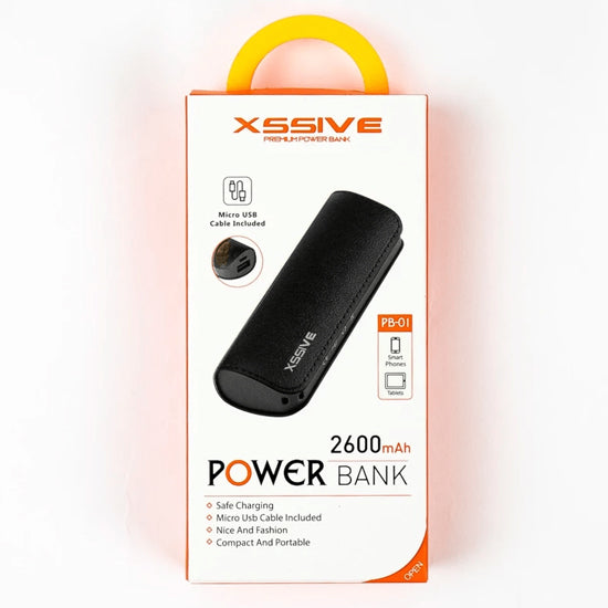 2600MAH EXTERNAL BATTERY. MICRO USB CABLE INCLUDED XSSIVE