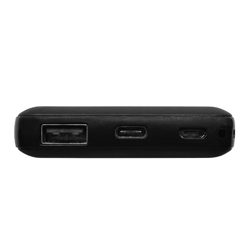 POWER BANK 5000 MAH DIGIT POWER 1 USB-A PORT &amp; 1 USB-C PORT FAST CHARGE BLACK -WAVE