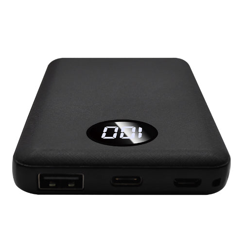 POWER BANK 5000 MAH DIGIT POWER 1 USB-A PORT &amp; 1 USB-C PORT FAST CHARGE BLACK -WAVE