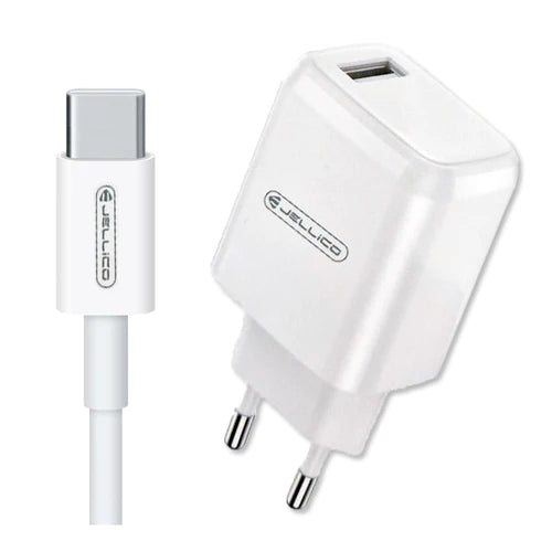 A75 2.1A 1 PORT MAINS CHARGER WITH TYPE C-JELLICO USB CABLE