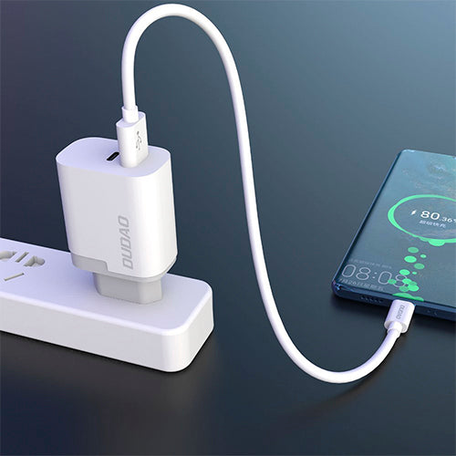 DUDAO USB / USB TYPE C POWER DELIVERY QUICK CHARGE 3.0 3A 22.5W BLANC A6XSEU