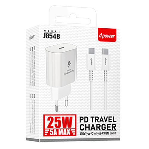 D-Power 25W Plug + Type-C to Type-C Cable J8548