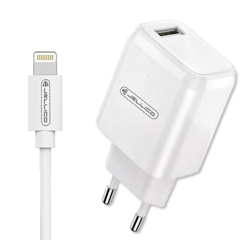 CHARGEUR SECTEUR A75 2.1A 1 PORT  AVEC CABLE USB LIGHTNING-JELLICO