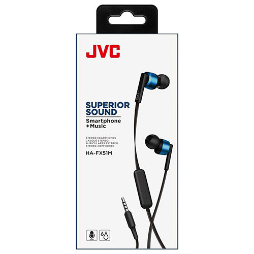 JVC ECOUTEURS INTRA-AURICULAIRES FASHION HA-FX51M - BLEU