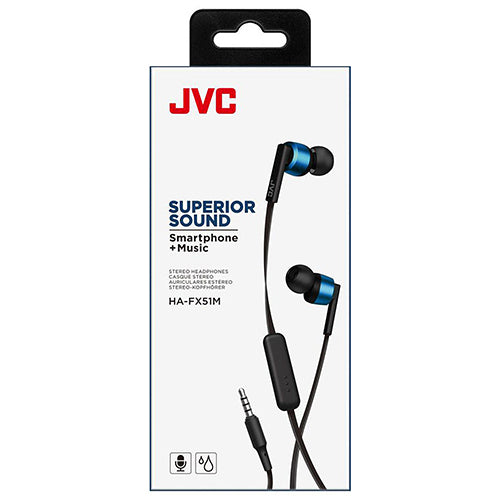 JVC FASHION HA-FX51M IN-EAR HEADPHONES - BLUE