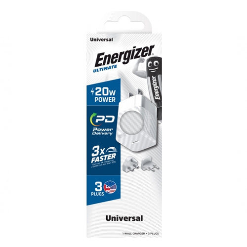 ENERGIZER WALL CHARGER 20W MULTI OUTLET WHITE