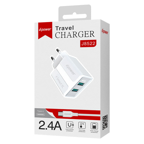 D-Power 2-port UBS power outlet + Type C cable J8522