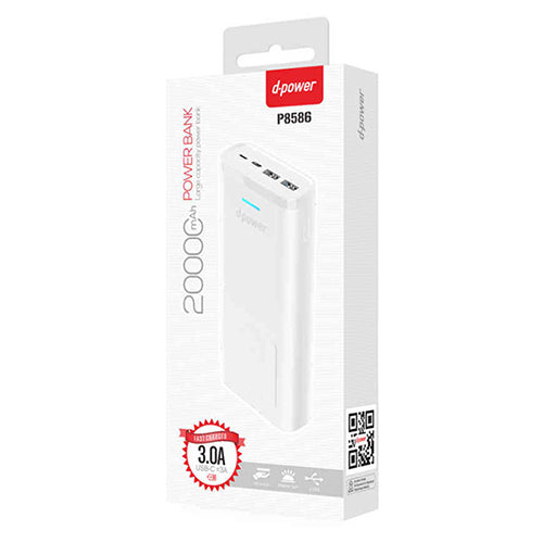 D-Power Power Bank 20000 MAH USB + Type C Fast Charge P8586
