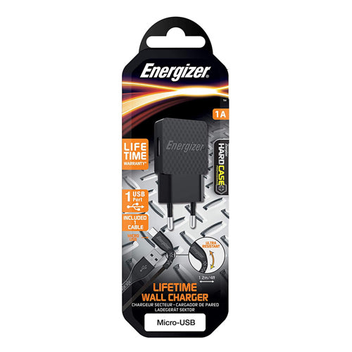 ENERGIZER LW 1A EU WALL CHARGER + BLACK MICRO USB CABLE