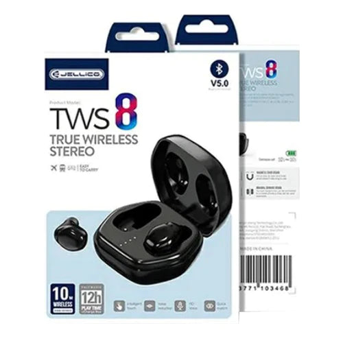 ÉCOUTEURS SANS FIL JELLICO TWS 8 NOIRS
