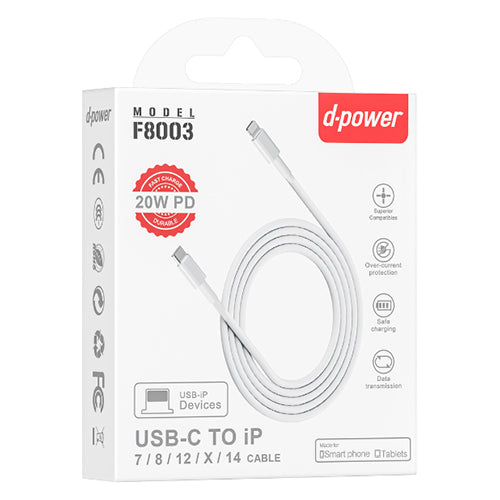 D-Power Type C to lightning cable 1m F8000