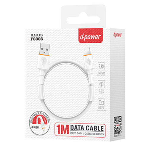 D-Power Câble lightning iPhone 1m 3A F6006