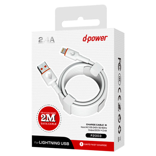 D-Power iPhone Lightning Cable 2m 2.4A F2003