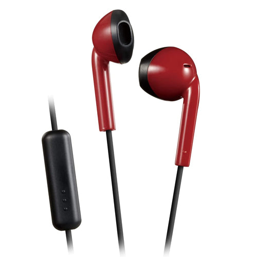 JVC EARBUDS MIC &amp; REMOTE HAF19M-RB RED &amp; BLACK