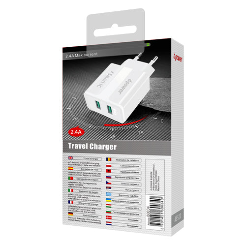 D-Power 2-port USB power outlet + micro USB cable J8520