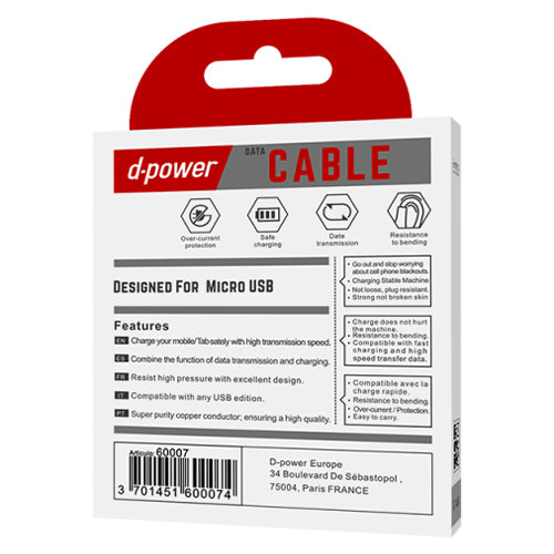 D-Power Micro USB Cable (1M) F6001