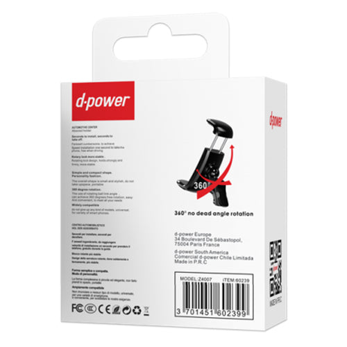 D-Power Support voiture Pince Z4007