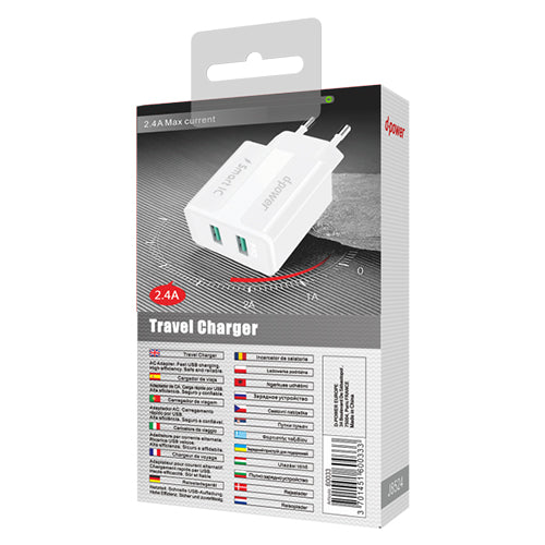 D-Power 2-port USB power outlet + lightning cable J8524