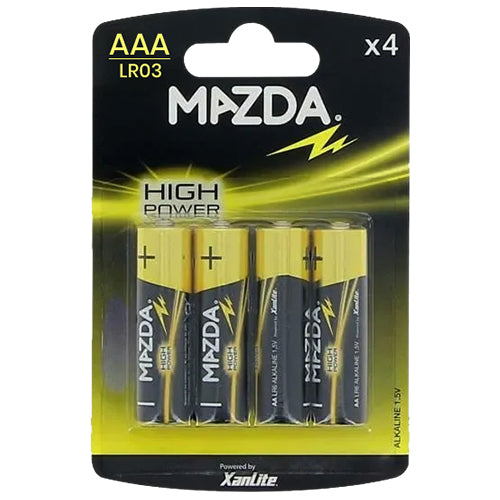 AAA BATTERY LR03 X4 HIGH POWER MAZDA