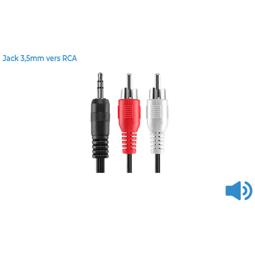 JACK 3,5MM VERS RCA 2F RCA SMART 2 LINK