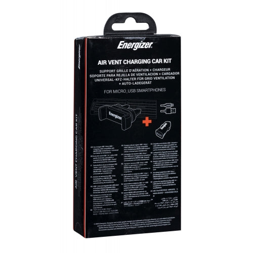 ENERGIZER CAR KIT 1A WITH CLAMP + BLACK MICROUSB CABLE