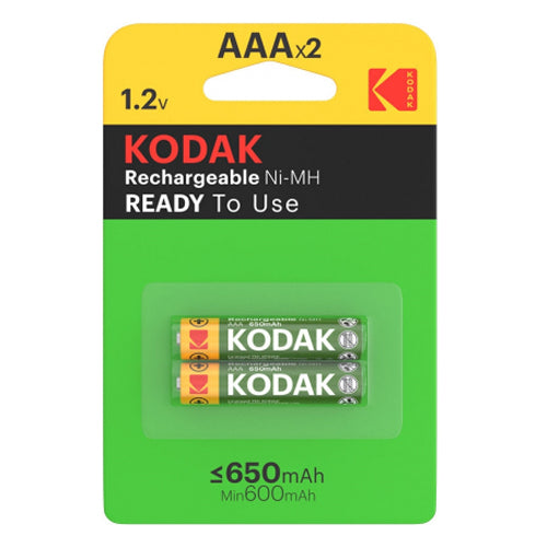 KODAK PRE-CHARGE RECHARGEABLE
 NiMH AAA HR03 650mAh BLIST 2