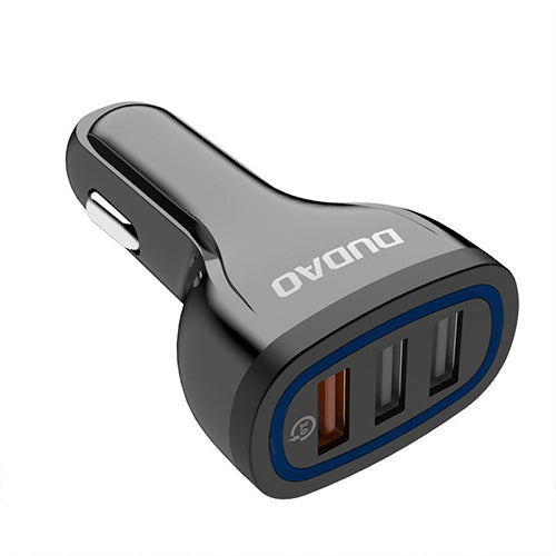 DUDAO UNIVERSAL CAR CHARGER 3X USB QUICK CHARGE QC3.0 2.4A 18W R7S - BLACK