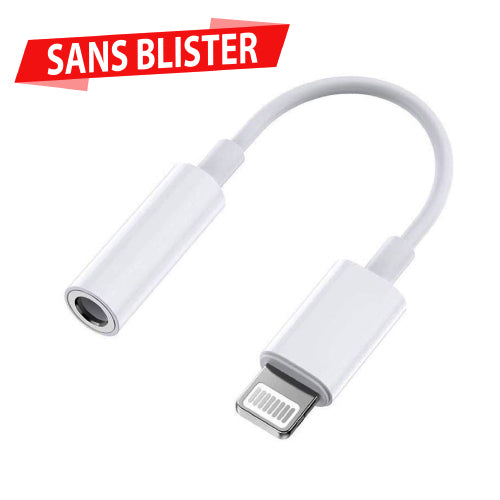 LIGHTNING TO 3.5 MM JACK ADAPTER (BLUETOOTH) - WITHOUT WHITE BLISTER