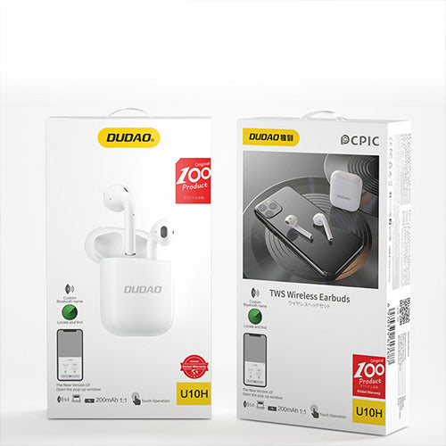 DUDAO U10B TWS WIRELESS IN-EAR EARPHONES - WHITE