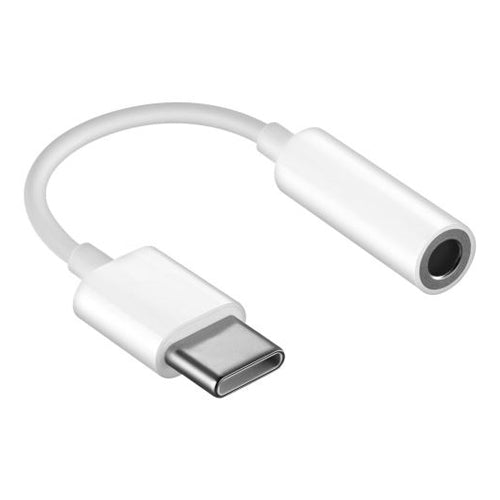 USB TYPE C TO AUDIO 3.5 MINI JACK ADAPTER WHITE