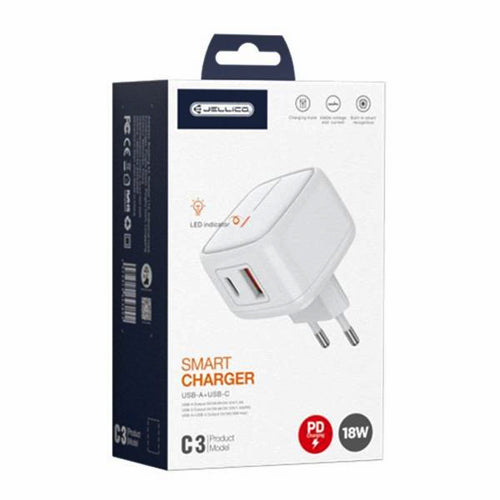 ADAPTATEUR JELLICO EU BLANC PD+QC C3